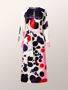 Olivia Mark - Stunning Belted Midi Dress in Polka Dot Pattern Timeless Fashion Pieces, Elegant Midi Dress, Elegant Midi Dresses, Pantsuits For Women, Belted Midi Dress, Dress With Belt, Polka Dot Pattern, Adjustable Belt, Types Of Dresses