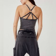 Nwt Free People Movement Black Strappy Back Tank Top Msrp: $48.00 Size: Large Featuring: Fp Movements Buti Logo Embroidered On The Front Eye-Catching Strappy Details In The Back Fitted Silhouette Stretch Fit Straight Neckline Material Content: 95% Cotton, 5% Elastane Machine Wash Cold Condition: New With Tags Don’t Forget To Check Out All Of Our Free People Listings! We Carry A Wide Range Of Styles & Sizes Along With Many Rare And Hard To Find Pieces! Save Our Shop To Be Notified When We Post Ne Sporty Washed Black Tops For Summer, Casual Black Tops With Straps, Fitted Strappy Athleisure Top, Athleisure Fitted Strappy Tops, Fitted Athleisure Strappy Top, Fitted Strappy Tops For Yoga, Spring Black Yoga Tank Top, Black Tank Top For Spring Yoga, Casual Strappy Top For Night Out