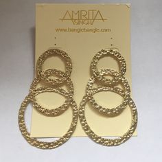 Reposhing This Item I Purchased - I Loved It, But Never Actually Wore It - So My Loss Is Your Gain! Questions? Leave A Comment Below! Nickel-free Gold-plated Hoop Earrings For Party, Wedding Circle Earrings In Metal, Hypoallergenic Metal Jewelry For Parties, Adjustable Gold-plated Earrings For Parties, Adjustable Gold Plated Earrings For Party, Metal Circle Earrings For Anniversary, Anniversary Circle Metal Earrings, Crystal Statement Earrings, Gold Filigree Earrings