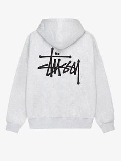 This Stussy Basic Long hooded zip sweatshirt is crafted from a soft cotton blend fabric, and features screen-printed branded Stussy graphics stamped across the back and chest. Complete with front zip closure, and two kangaroo pockets. 80% Cotton 20% Polyester Screen-printed Graphics Front Zip Closure Ribbed Cuffs and Hem *Model is 5’10” and wears a size Small Stussy Logo, Stussy Hoodie, Basic Hoodie, Skateboarder, Dream Clothes, Mode Style, Zip Sweatshirt, Outfits Casuales, Long Sleeve Sweatshirts