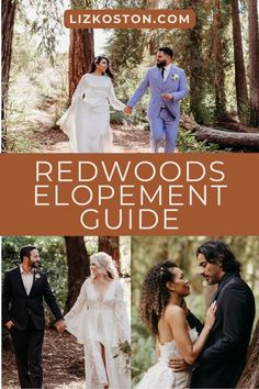 the redwoods's elopement guide for brides and grooms in their wedding