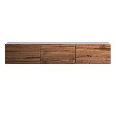 the sideboard is made out of wood and glass