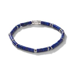 John Hardy Men's Heishi 4MM Beaded Bracelet in Sterling Silver Heishi Bracelet, Lapis Lazuli Beads, John Hardy, Mens Beaded Bracelets, Perfectly Imperfect, Sterling Silver Bead, Wabi Sabi, Diamond Studs, Sterling Silver Bracelets