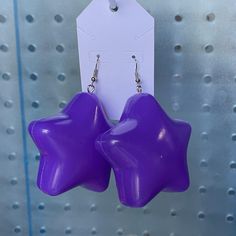 Approximately 2.5" puffy star earrings, extremely light-weight! Star Earrings, Favorite Jewelry, Jewelry Earrings Dangle, Etsy Earrings, Beauty Book, Dangle Drop Earrings, Dangle Earrings, Jewelry Earrings, Accessory Gift