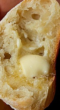 a piece of bread with butter on it