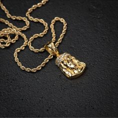 Questions? Leave A Comment Below! Rope Chain Gold, 10k Gold Chain, Jesus Piece, Expensive Jewelry Luxury, Gold Chains For Men, Expensive Jewelry, Cz Pendant, Mens Accessories Jewelry, Rope Necklace