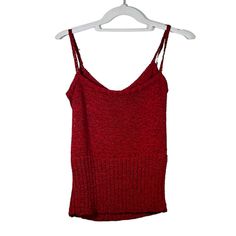 Elevate Your Summer Wardrobe With This Gorgeous Red Crocheted Spaghetti Strap Blouse By Milano. The Top Features A Solid Pattern A Pullover Closure, And A Sleeveless Design. It's Perfect For Any Casual Or Travel Occasion, Whether You're Exploring The City Or Lounging On The Beach. Hand Wash Only, This Regular Fit Tank Is Made Of 100% Polyester With A Crochet Fabric Type. The Blouse Is Brand New And Not Vintage, Ensuring You Get A Fresh And Contemporary Look. This Garment Is Perfect For The Sprin Red Fitted Casual Camisole, Red Spaghetti Strap Camisole Casual Style, Red Casual Camisole With Spaghetti Straps, Casual Red Spaghetti Strap Top, Casual Red Top With Spaghetti Straps, Red Spaghetti Strap Tops, Casual Red Camisole For Party, Red Casual Cami Top, Casual Red Cami Top