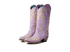 Corral Boots A4241 - Women's Shoes : Lilac : Make a bold statement wearing the Corral Boots A4241. Man-made upper. Man-made lining. Slide closure. Allover intricate textures and embellishments. Snip toe silhouette. Man-made outsole. Imported. Measurements: Weight: 1 lb 9 oz Product measurements were taken using size 9, width B - Medium. Please note that measurements may vary by size. Weight of footwear is based on a single item, not a pair. Spring Embellished Boots With Round Toe, Fitted Embellished Boots With Pointed Toe, Formal Snip Toe Boots For Spring, Formal Spring Snip Toe Boots, Chic Embellished Fitted Boots, Spring Leather Boots Embellished, Spring Leather Embellished Boots, Designer Embellished Round Toe Boots, Spring Embellished Leather Boots