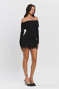 Onyx Star Off-Shoulder Mesh Dress Fitted Strapless Off-shoulder Top For Party, Ruched Off Shoulder Mini Dress For Evening, Ruched Off-shoulder Mini Dress For Evening, Off-shoulder Ruched Mini Dress For Evening, Fitted Strapless Off-shoulder Top For Evening, Evening Off Shoulder Ruched Mini Dress, Strapless Off-shoulder Top For Party, Black Ruched Off Shoulder Dress For Evening, Black Ruched Off Shoulder Evening Dress