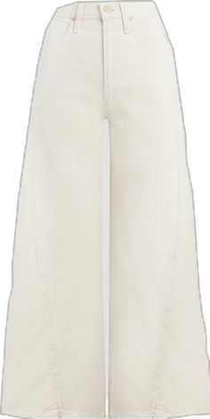 Cropped Wide Leg Cotton Pants With Frayed Hem, High Waist Cotton Wide Leg Pants With Frayed Hem, Spring Wide Leg Pants With Seam Detailing, Spring Cotton Bottoms With Seam Detailing, Spring Cotton Jeans With Seam Detailing, Cotton Pants With Seam Detailing And Cropped Leg, Spring Washed Cotton Wide Leg Pants, Beige Cotton Cropped Wide Leg Pants, Beige Cropped Leg Wide Pants In Cotton