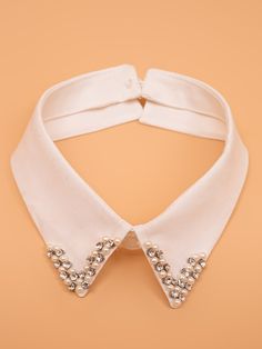 White    Polyester Plain Neck Ruffle Collar Embellished   Women Accessories How To Make Foundation, Decorating Shirts, Dickey Collar, Neck Ruffle Collar, Coco Chanel Fashion, Fashion Illustration Sketches Dresses, Fake Collar, Embellished Collar, Bandeau One Piece Swimsuit