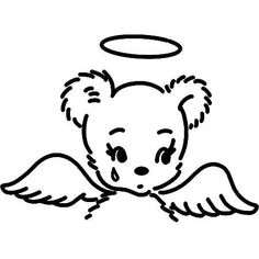 a koala bear with angel wings on it's back