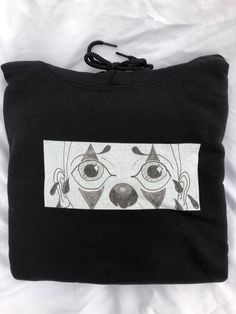 Heavy blend hooded sweatshirt with screen printed design from a hand-drawn illustration. Cotton Hooded Sweatshirt With Character Print, Cotton Cartoon Print Sweatshirt For Streetwear, Cotton Hoodie With Cartoon Print For Streetwear, Cotton Cartoon Print Hoodie Sweatshirt, Artistic Cotton Sweatshirt For Winter, Artistic Cotton Hooded Hoodie, Artistic Cotton Hoodie, Casual Sweatshirt With Custom Artwork For Streetwear, Black Cotton Sweatshirt With Cartoon Print