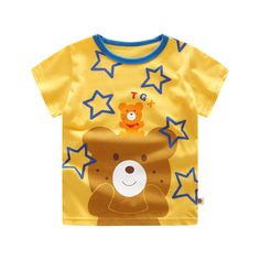 Revive your style with this cool Volter Cartoon Print Cotton Shirt. Crafted from superior cotton fabric, this shirt will be perfect for any day of the week. It provides maximum comfort and breathability, with its lightweight feel. Make it the ideal choice for baby's everyday wear. Long Sleeve Cotton T-shirt For Playwear, Cotton T-shirt With Cartoon Print For Playwear, Cute Yellow T-shirt For Playtime, Summer Cotton T-shirt With Character Print, Cotton Tops With Letter Print For Playtime, Cotton Tops With Letter Print For Playwear, Summer Long Sleeve T-shirt With Character Print, Playful Cotton Summer Shirt, Cotton Graphic Print Shirt For Playtime