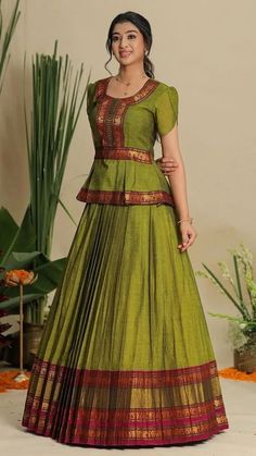 Saree Dresses Ideas, Saree Dress Design Ideas Frock, Dress Ideas From Saree, Dresses From Saree Ideas, Convocation Dress Graduation Indian, New Traditional Dress Design, Blouse Designs Pattu Sarees, Pavada Blouse Kerala, Pattu Saree Gown Designs