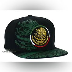 1. Introducing The Mexican Hat Cap, A Stylish Accessory That Showcases The Iconic Mexico Federal Eagle Aguila Logo. This Snapback Baseball Cap Features A Sleek Black Design, Perfect For Adding A Touch Of Sophistication To Any Outfit. With Its Flat Bill And Adjustable Snapback Closure, This Cap Offers A Comfortable And Customizable Fit. Brand New With Tags, This Cap Is A Must-Have For Those Looking To Embrace Mexican Culture While Staying Fashion-Forward. Beautiful Profile, Beautiful Profile Pictures, Mexican Hat, Hat Ideas, Mexican Culture, Mens Green, Profile Pictures, Hat Cap, Black Design