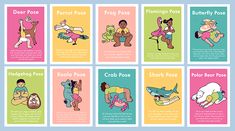 Preschool Yoga, April Preschool, Yoga Party, Kids Yoga Classes, Hand Art Kids, Animal Yoga, Childrens Yoga, Kids Yoga Poses, Yoga Club