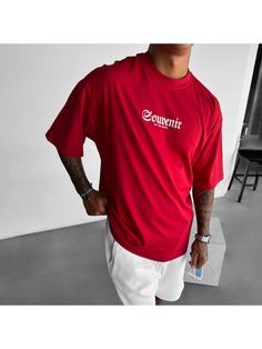 Men Youth T-Shirts, Oversize Souvenir T-shirt Branded T-shirt For Summer Streetwear, Branded T-shirt For Streetwear In Summer, Red T-shirt For Summer Streetwear, Red Oversized Short Sleeve T-shirt, Oversized Branding T-shirt For Summer, Oversized Red Screen Print T-shirt, Oversized Red T-shirt With Screen Print, Red Short Sleeve T-shirt With Branding, Oversized Red Graphic Tee