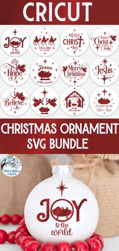 christmas ornament svg bundle for cricut