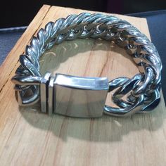 Bracelet Stainless steel bracelet ( Miami link ) Jewelry Bracelets Adjustable Chain Bracelet With Box Clasp, Link Jewelry, Steel Bracelet, Stainless Steel Bracelet, Mens Bracelet, Jewelry Bracelets, Miami, Womens Sizes, Stainless Steel