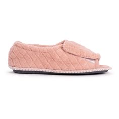 The MUK LUKS®   Women's MaryLou Micro Chenille Slide Slipper has become a favorite with our healthcare and senior customers. These slippers and shoes are each designed to adjust to different foot shapes, sizes and irregularities. These styles offer adjustability for swelling, edema, bunions and post surgery foot care. In addition, the adaptability of our MaryLou Micro Chenille Slide Slipper   offers easy on and off features for those needing assistance when dressing.  100%  micro polyester upper House Shoes Slippers, Summer Clearance Sale, Summer Sock, Suede Slippers, Kids Slippers, Summer Slippers, Post Surgery, Knitted Slippers, Platform Slippers