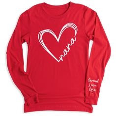 ❤️👩 Show your mama love with our Love NanaHeart Shirt personalized with your kid's name! 🌟 Perfect for expressing your affection for your little one! 😍 For different Mother's Day t-shirt designs, please take a look at our Mother's Day collection. https://www.greatwoodboutique.com/collections/mothers-day-tee-shirts Mothers Day T Shirts, Heart Shirt, Limited Stock, Kid Names, Neck Shirt, Unisex Shirt, Baby Bodysuit, Our Love, Unisex Sweatshirt