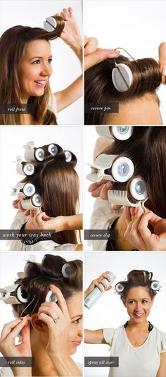 How to use hot rollers Using Hot Rollers, Hot Rollers, Long Bob, Hair Envy, Great Hair, Up Girl, Looks Style, Hair Skin, Hair Dos