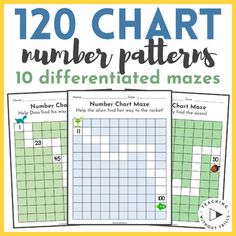 two numbers that are on top of each other with the words,'120 chart number patterns