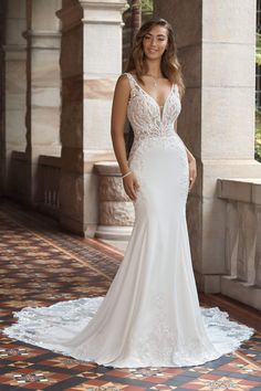 Sophia Tolli Wedding Dress Sophia Tolli: ST2211 - Ramona Sophia Tolli Wedding Dresses, Bridal Atelier, Sophia Tolli, Fit And Flare Wedding Dress, Fit And Flare Skirt, Evening Dresses For Weddings, Fitted Wedding Dress, Lace Wedding Dress, Dream Wedding Dresses