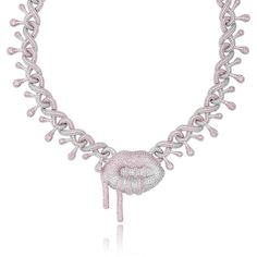 The Lips Drop Necklace is a breakthrough design, unique and sophisticated, made with all-around sparkly prong-set stones. This Necklace is created to do the talking for you. Chain Width: 22mm Pendant Width x Length: 53mm x 45mm Length: 18" Inch / 45.70 cm Diamonds: Premium BBYKUTE Stones Sparkly LAB Simulated Diamonds Pavé Prong-set diamonds mean diamonds can't fall Material: Dipped in Pure Real 14K Gold 6 times Long-lasting & Premium base materials 100% Protection from tarnishing/rusting/fading Diamond Meaning, Buy Gold Jewelry, Pave Necklace, Hip Hop Jewelry, Cuban Chain, Unique Pendant, Diamond Watch, Drop Necklace, Micro Pave