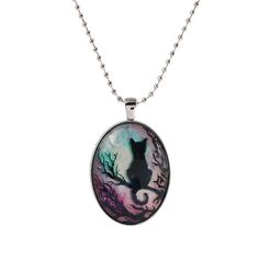 PRICES MAY VARY. New Design: This cat cameo necklace is gothic style, in the oval pendent a cat was standing on a branch with the moon on it, it is very unique design, the cat is the symbol of patience, independence, curiosity, and courage. Wear this witch necklace stand out in the crowded. Size Information: This cat cameo necklace pendant size is 2 1/4 inches long x 1 1/2 inches wide on a 20 inch neck chain,it is suitable for many people to wear. Many Occasions: This necklace fit for many occas Witch Necklace, Cat Moon, Cat Pendant Necklace, Necklace Stand, Witch Jewelry, Vintage Gothic, Pendent Necklace, Cameo Necklace, Cat Pendants