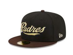 San Diego Padres Chocolate Visor 59FIFTY Fitted Cap Black Crown, Black