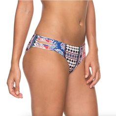 Roxy "Bohemian Vibes" Bikini Bottoms Size: S Color: Red / Blue / Black Condition: New Without Tag / Never Worn Let The Bohemian Vibes Into Your Life With These Printed Bikini Bottoms For Women. Cut From A Butter-Soft Swim Fabric, The Patchwork Of Patterns Is Cut With Flattering Medium Coverage. Style : Erjx403583 Features: Fabric: Soft, Resistant Stretch Fabric Coverage: Moderate Coverage Closure: Fixed Rise: Medium Waist Print Placement: The Print Technique Used On This Garment Makes Every Piec Bohemian Multicolor Bottoms For Vacation, Summer Beach Boho Print Bottoms, Multicolor Bohemian Bottoms For Beach Party, Bohemian Multicolor Bottoms For Beach Party, Multicolor Boho Print Beach Bottoms, Bohemian Blue Bottoms For Beach Party, Bohemian Swim Bottoms For Beach Season, Adjustable Tankini For Vacation, Bohemian Swimwear For Beach Party Vacation