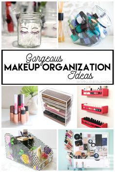 Gorgeous Makeup Organization Ideas on www.girllovesglam.com Storage Tables, Hair Product Organization, Space Beautiful, Organizing Hair Accessories, Perfectly Organized, Organisation Hacks