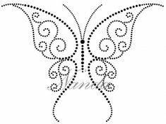 a black and white image of a butterfly with swirls on it's wings