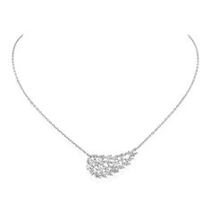 Messika Jewelry - Angel Diamond Necklace 6162 | Manfredi Jewels Modern Diamond Necklace, Long Diamond Necklace, Pave Necklace, Angel Earrings, Angel Jewelry, Diamond Jewel, Elegant Color, Hand Bracelet, Diamond Necklaces