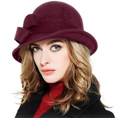 Women Solid Color Autumn And Winter Hat Wool Cloche Bucket Wide Brim Hat With Bow Fashion Thermal Hat Material: Imitation wool Color: as the picture shows, (Due to the difference between different monitors, the picture may have slight color difference. please make sure you do not mind before ordering, Thank you!) Size: 28x17x25cm,(Please allow 1-3mm error due to manual measurement. please make sure you do not mind before ordering.) Size: One Size.  Color: Red. Thermal Hat, Trooper Hat, French Hat, Hat With Bow, Bow Fashion, Beanie Hats For Women, Winter Hats For Men, Winter Knit Hats, Warm Winter Hats