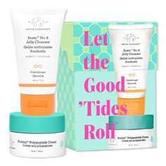 Let the Good Tides Roll Travel Size Duo - LET GOOD TIDES ROLL 2 PC FACE SET HOL24BenefitsBeste No. 9 removes all traces of makeup, excess oil, and any other grime from the dayProtini Cream delivers daily moisture and improves the look of skins texture, tone and firmnessIncludesProtini Polypeptide Cream (0.5 oz)Beste No. 9 Jelly Cleanser (1.0 oz) - Let the Good Tides Roll Travel Size Duo Polypeptide Cream, Jelly Cleanser, Super Sets, Chrismas Gifts, Skin Care Cleanser, Beauty Event, Drunk Elephant, Gel Cleanser, Clean Ingredients