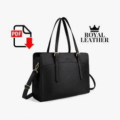 "👜 Elevate Your Style with Our Leather Briefcase Pattern! 🌟 🔥 Key Features: 📏 Dimensions: 38*30*9 cm - perfect proportions for your everyday essentials. 🎒 Multiple external pockets for easy access to important items. 💼 Comfortable shoulder strap for convenience and style. 🌈 Why Our Bag Pattern Is Worth Your Investment: ✨ Elegant Design: You'll look stylish in any setting with this bag. 👜 Easy to Create: Our detailed pattern makes crafting this bag a breeze. 💼 Use it for work, shopping, travel, and more! It will be your trusty companion wherever you go. Don't miss the chance to create your own fashionable bag effortlessly! Order our pattern right now and add a touch of luxury to your everyday life. 💼🌟 🛒 Click \"Buy\" today and start crafting your unique bag! Crossbody PDF Patter Black Shoulder Bag With Laptop Sleeve, Elegant Leather Bag For The Workplace, Large Elegant Satchel For Travel, Elegant Large Satchel For Travel, Elegant Large Satchel For Everyday, Large Elegant Travel Satchel, Tote Bag Pattern Leather, Toiletry Bag Pattern, Clutch Bag Pattern