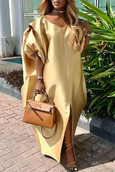 Casual Loose Puff Sleeve Maxi Dress Cloth Ideas, Puff Sleeve Maxi Dress, Chic Clothing Style, Chic Clothing, African Dresses, Sleeve Maxi Dress, Long Shorts, African Fashion Dresses, Maxi Dress With Sleeves