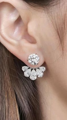 Diamond Solitaire Earrings, Lucky Jewelry, Fancy Earrings