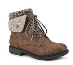 Keep your tootsies toasty with these hiking boots featuring cozy knit collars and secure lace-up closures. Their lug soles support your steps during every one of your indoor or outdoor adventures. From Cliffs by White Mountain. Brown Lace Boots, Lightweight Hiking Boots, White Mountain Shoes, Hiking Fashion, Cute Boots, Mountain Hiking, White Mountain, Famous Footwear, Hiking Women