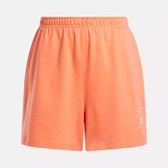 Casual and cozy-soft, these women's Reebok shorts are your go-to pair, any day and every day. Heavyweight cotton jersey is comfortable from the backyard barbecue to the music festival. Roll over the waistband for a stylish look and a pop of color. Cotton High-waisted Shorts Activewear For Spring, Spring Cotton High-waisted Activewear Shorts, Spring Cotton High-waisted Shorts Activewear, Spring Cotton Athletic Shorts For Leisure, Spring Cotton Sportswear Shorts, Spring Cotton Workout Shorts, Spring Workout Cotton Shorts, Spring Sportswear Shorts Relaxed Fit, Spring Sportswear Relaxed Fit Shorts