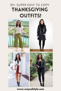 Discover cute Thanksgiving outfit ideas that combine comfort and style. From casual to dressy looks, find the perfect ensemble to celebrate the holiday with warmth and fashion. Outfit Ideas Stylish, Cozy Holiday