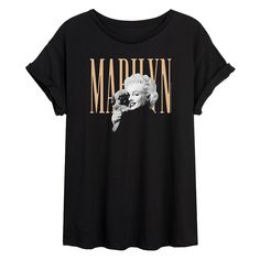 Showcase your love of this iconic Hollywood actress when wearing this inspirational Marilyn Monroe graphic tee. Showcase your love of this iconic Hollywood actress when wearing this inspirational Marilyn Monroe graphic tee. Crewneck Cuffed short sleeves Oversized fitFABRIC & CARE Heather gray: Cotton, polyester Black: Cotton Machine wash Imported Size: Xxl. Gender: female. Age Group: kids. Material: Cotton Blend. Oversized Pop Culture T-shirt With Letter Print, Oversized Pop Culture Graphic T-shirt, Monroe Marilyn, Hollywood Actress, Oversized Graphic Tee, Cuffed Shorts, Marilyn Monroe, Heather Gray, Black Cotton