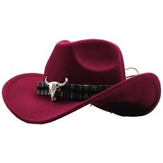 Maroon Western Cowboy, Cowgirl Hat, Multicolor Bull Strap, Men Women, One Size Red Cowboy Hat Aesthetic, Red Cowboy Hat, Homesteading Animals, Harley Davidson Hats, Camouflage Hat, Hat Aesthetic, Cowboy Costume, Red Lake, Fantasy Props