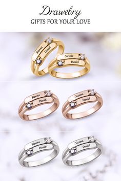 Engraving rings offers a variety of name ring designs.You can have this ring personalized with any names of your choice.The most unique jewelry you can find,perfect gift for you and your loved one.Find your name ring today. #Engraving Ring #ring #rings Couple Rings Gold Engagement Unique With Name, Couple Ring Design With Name, Couple Wedding Rings With Names, Engagement Rings Couple Gold With Name, Name Rings Gold Unique, Engagement Rings With Name, Couple Rings Wedding Gold With Name, Couple Rings With Names, Boys Rings Design Gold