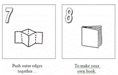 the instructions for how to make an origami book with numbers and shapes on it