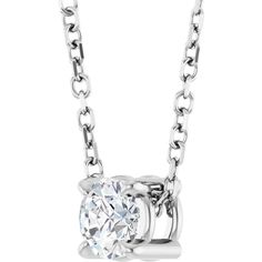 Elevate your style with our timeless Solitaire Floating Diamond Pendant Necklace. Featuring a perfect quality Lab Grown diamond, this necklace is perfect for everyday wear, special occasions, and everything in between. Add a touch of elegance to any outfit with this stunning piece, featured on a strong 1.4mm 14k gold 16-18” adjustable cable chain Timeless White Gold Solitaire Necklace, Timeless Diamond White Solitaire Necklace, Timeless Silver Diamond Necklace With Round Cut, Timeless Silver Solitaire Necklace, Timeless Silver Round Cut Diamond Necklace, Silver Round Cut Diamond Necklace Timeless Style, Timeless Solitaire Necklace With Single Diamond For Formal Occasions, Everyday Luxury Diamond White Solitaire Necklace In Sterling Silver, Everyday Luxury Solitaire Necklace In Diamond White