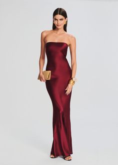 Long Open Side Dress, Nordstrom Formal Gowns, Prom Dress Long Open Backs, Red Dress Long Wedding Guest, Little Red Dress Silk, Elegant Dresses For Wedding Guest Red, Open Back Dress Formal Long, Fancy Elegant Prom Dresses, Red Formal Dresses For Women